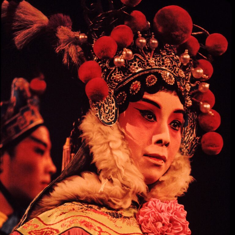 Head of an actor during a Peking opera performance
